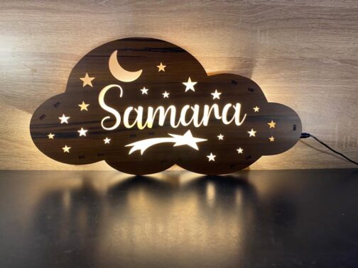 Customized name on Cloud Lamp