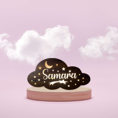 Customized name on Cloud Lamp