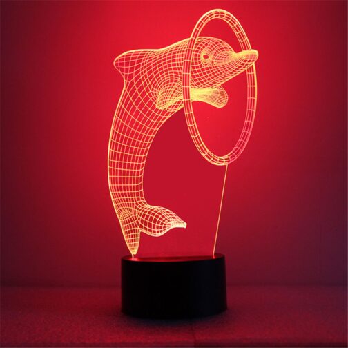 apna photo Dolphin 3D illusion lamp