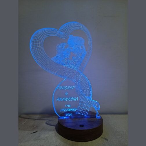 customized personalized 3d illusion led lamp