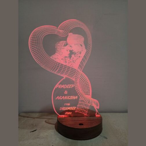 customized personalized 3d illusion led lamp