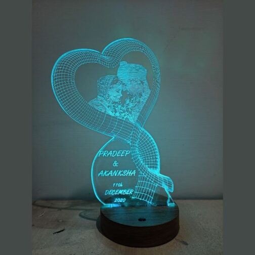 customized personalized 3d illusion led lamp