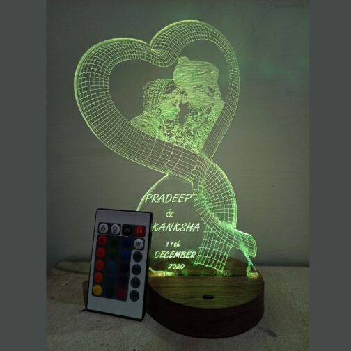 customized personalized 3d illusion led lamp