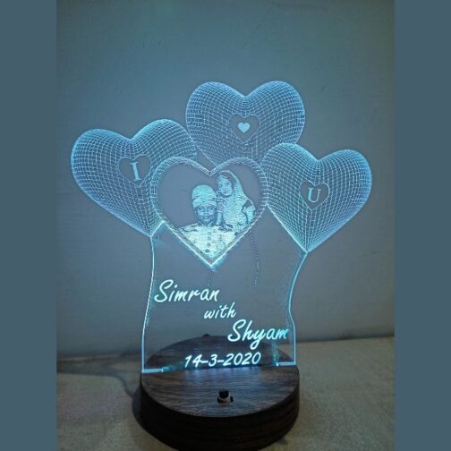 customized personalized 3d illusion led lamp