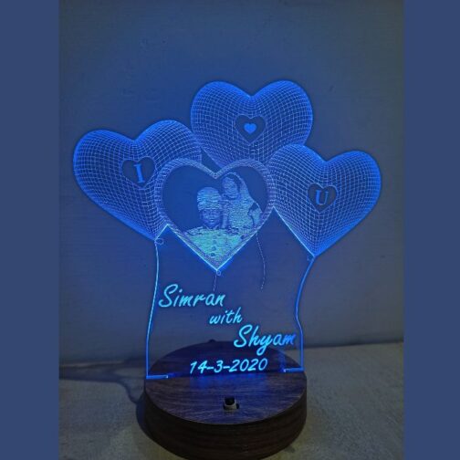 customized personalized 3d illusion led lamp