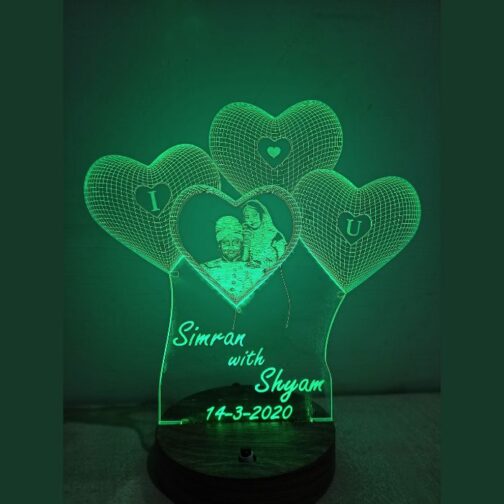 customized personalized 3d illusion led lamp