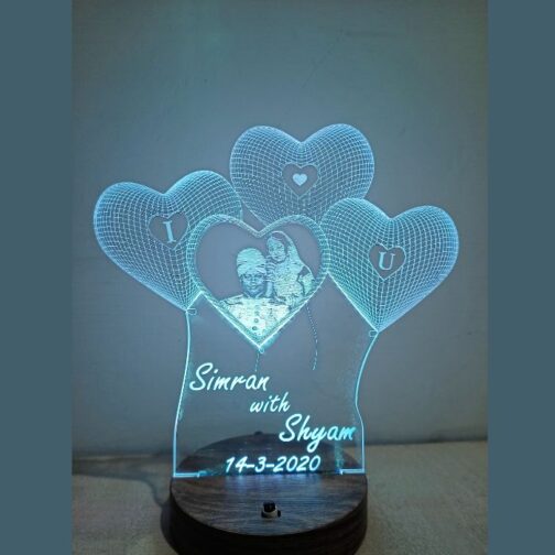 customized personalized 3d illusion led lamp