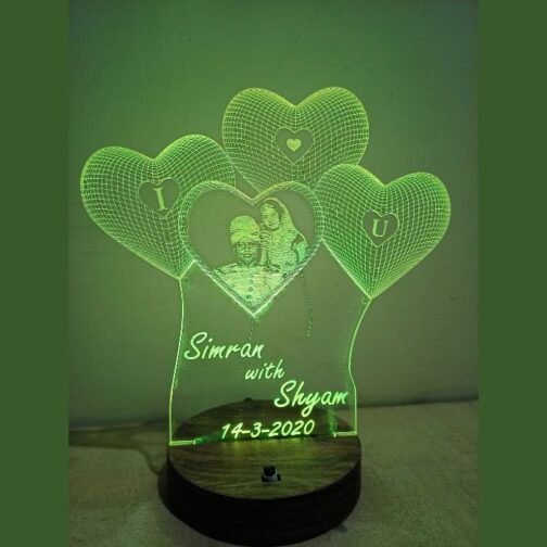 customized personalized 3d illusion led lamp