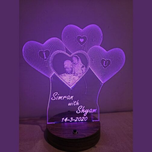 customized personalized 3d illusion led lamp