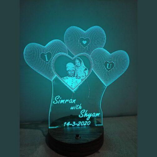 customized personalized 3d illusion led lamp