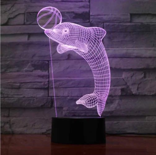 apna photo Dolphin 3D illusion lamp