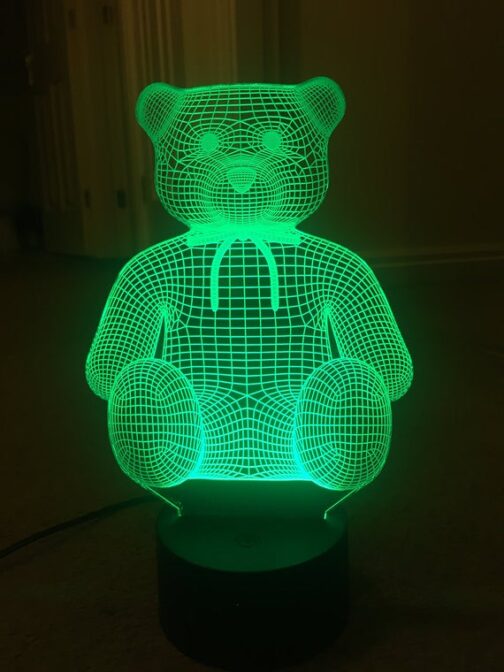 3D illusion Teddy lamp