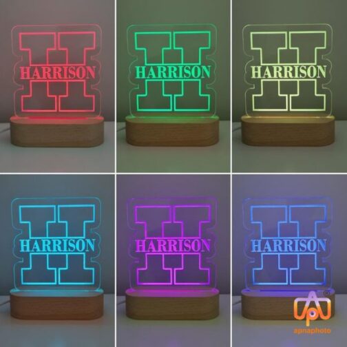 customized 3d illusion name lamp