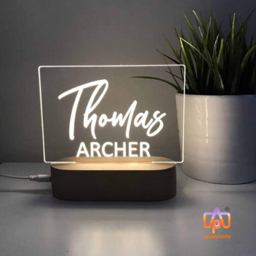 customized 3d illusion name lamp