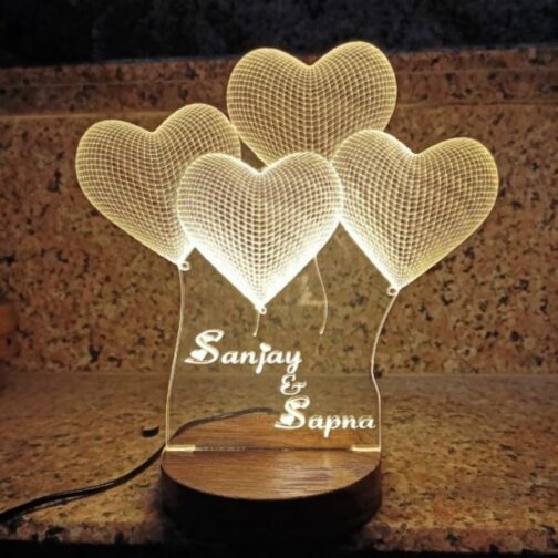 customized personalized 3d illusion led lamp