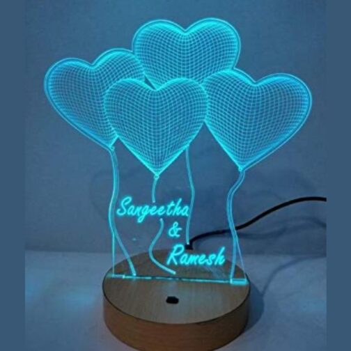 customized personalized 3d illusion led lamp