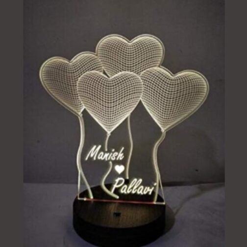 customized personalized 3d illusion led lamp