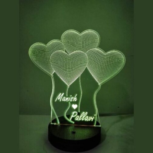 customized personalized 3d illusion led lamp