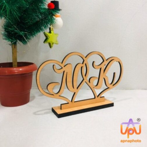 Customized couples alphabet wooden table top