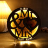 customized personalized couple name lamp gift
