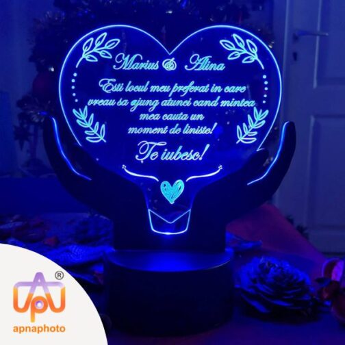 customized personalized 3d illusion led lamp