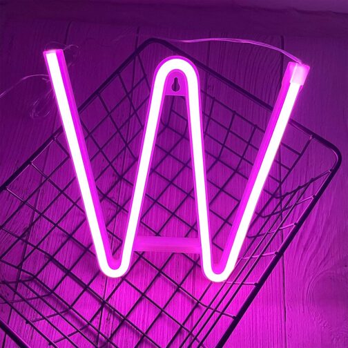 apna photo Neon alphabet sign