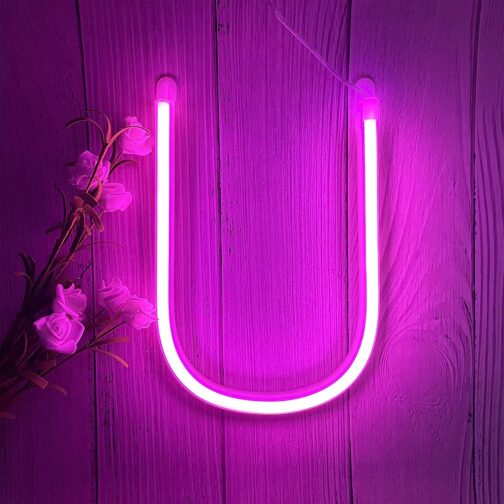 apna photo Neon alphabet sign