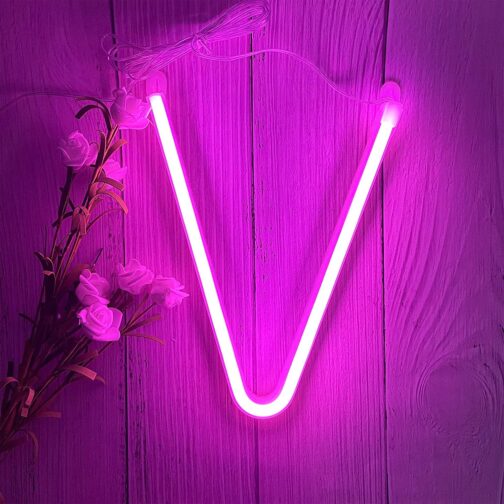 apna photo Neon alphabet sign