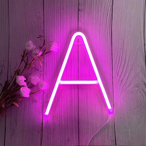 apna photo Neon alphabet sign