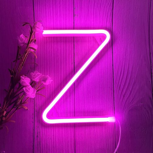 apna photo Neon alphabet sign