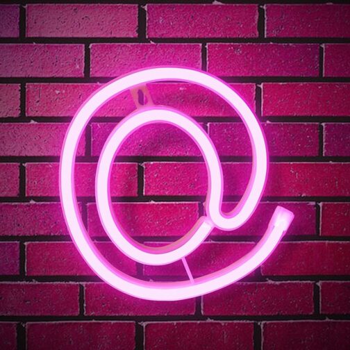 apna photo Neon alphabet sign