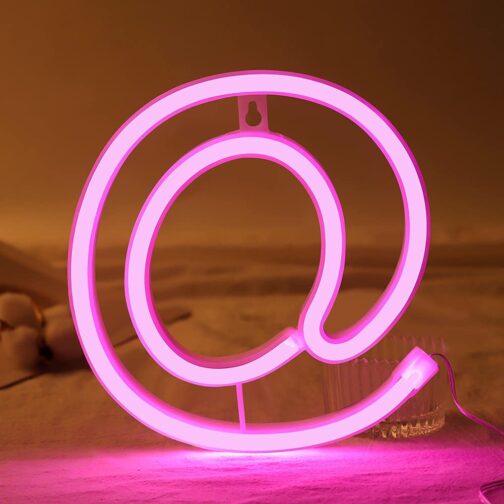 apna photo Neon alphabet sign