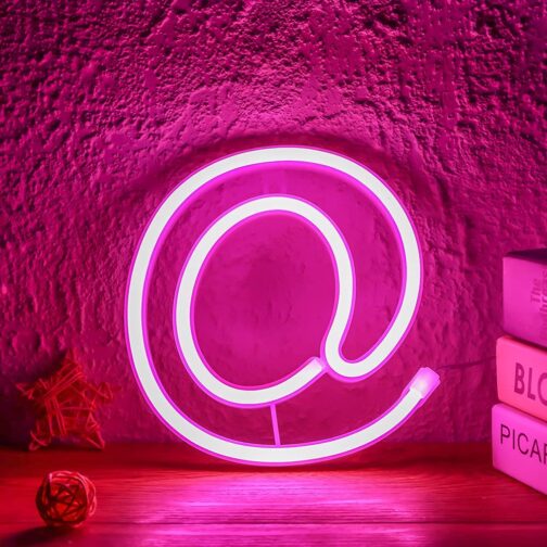 apna photo Neon alphabet sign