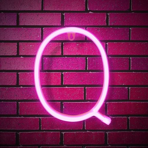 apna photo Neon alphabet sign