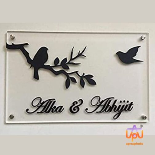 Customize Birds Acrylic Name Plate