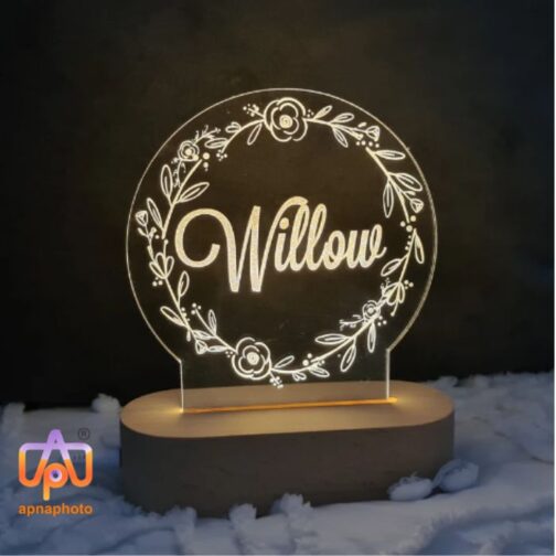 Customized 3D Illusion Leaf circle Lamp