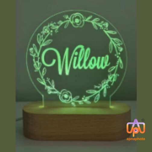 Customized 3D Illusion Leaf circle Lamp