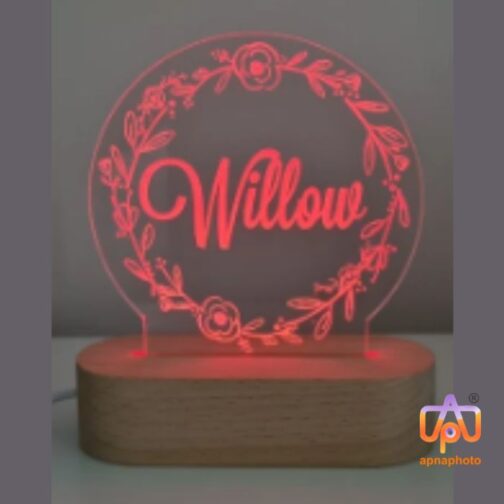 Customized 3D Illusion Leaf circle Lamp