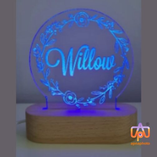 Customized 3D Illusion Leaf circle Lamp