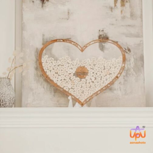 Customize Heart shape wedding guest book