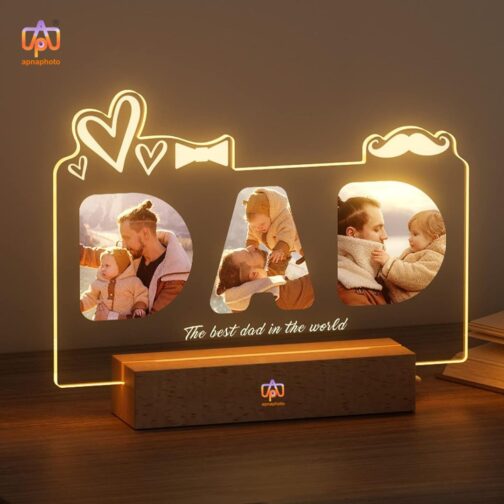 customized 3d illusion photo lamp fior fathers dqay