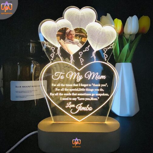 customized 3d illusion photo led lamp