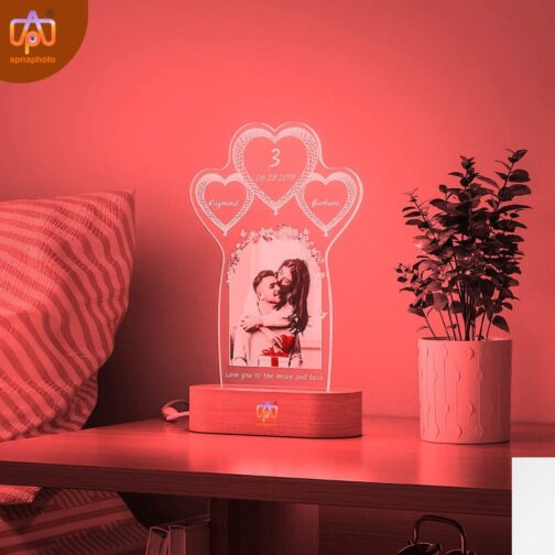 customized 3d illusion photo led lamp