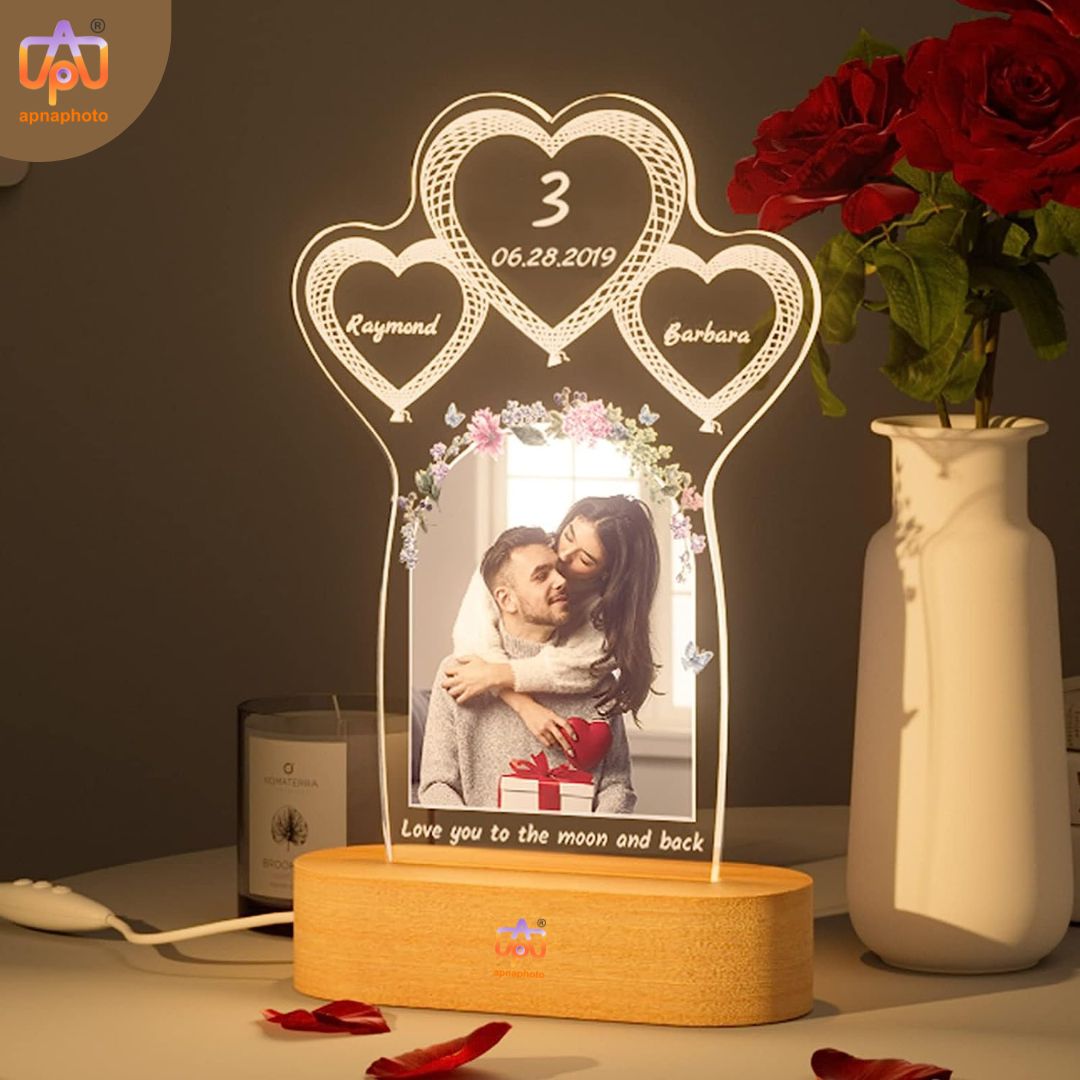 Personalised Led Night Lamp With Love Couple at Rs 1099.00 | Night Lamps |  ID: 26372266688
