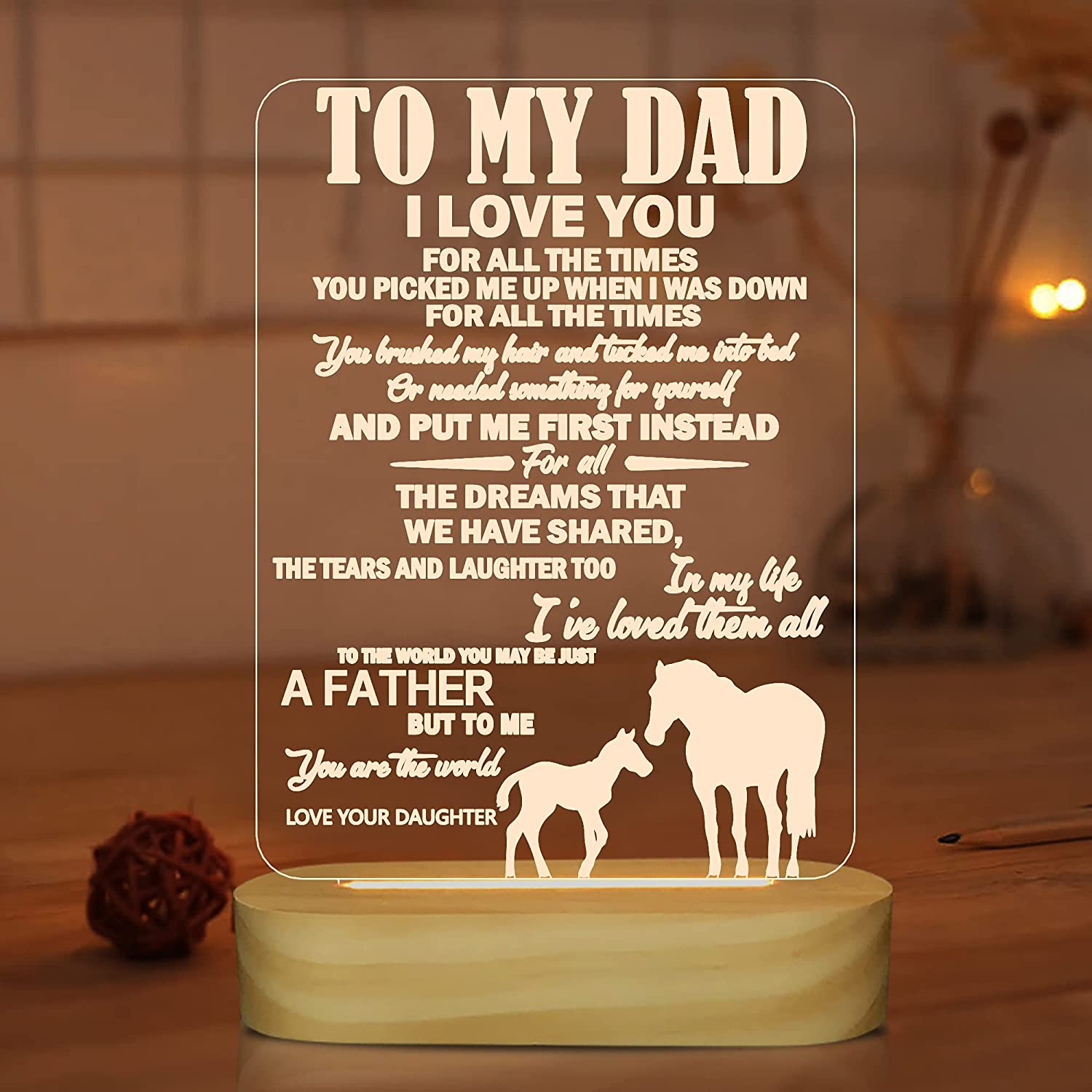 Customized World's Best Dad Table Top Photo Frame Gift For Father -  Incredible Gifts