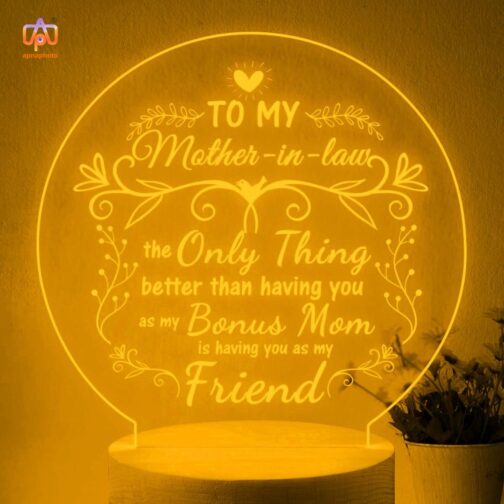 customized gifts for mother in law with 16 multicolor lights