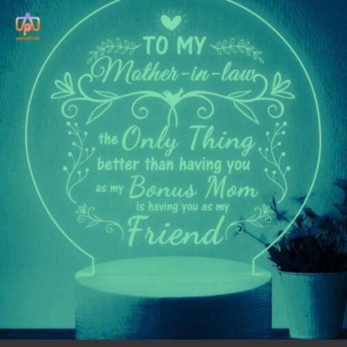 customized gifts for mother in law with 16 multicolor lights
