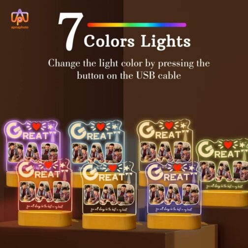 customized gifts for dad with 16 multicolour lights