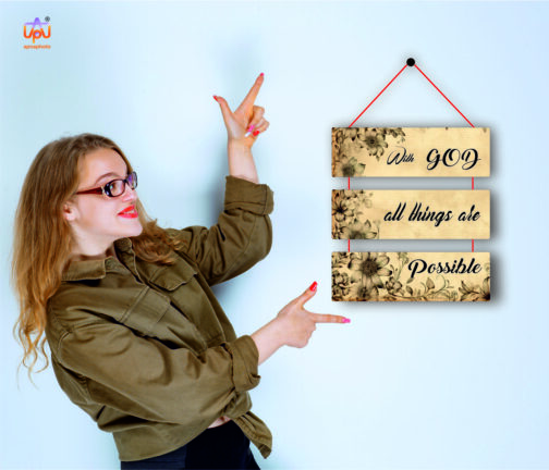 apna photo wall hanging With God All Things Are