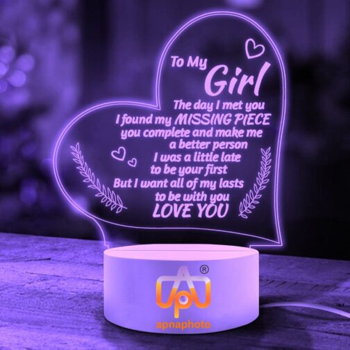 apnaphoto 3d illusion i love you night lamp